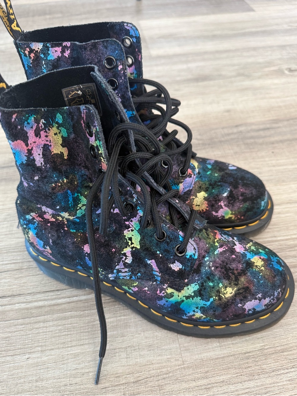 Dr. Martens Tutti Fruiti Suede Lace-Up Boots - Picture 2 of 7